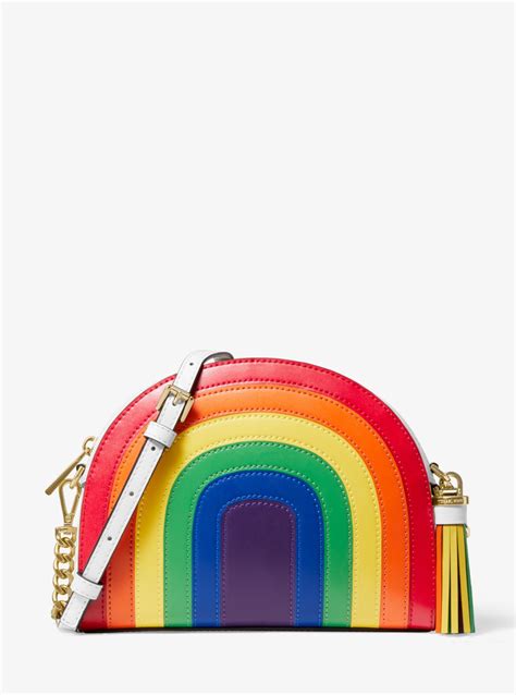 Michael Kors Half Moon Rainbow Crossbody Bag 